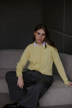 Load image into Gallery viewer, Baby Cable Crew Neck Cardigan-Butter