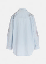 Load image into Gallery viewer, Ferret Embellished Shirt-Blue and White Stripe