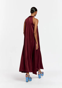 Finch Halter Neck Dress-Dessert Wine