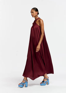 Finch Halter Neck Dress-Dessert Wine