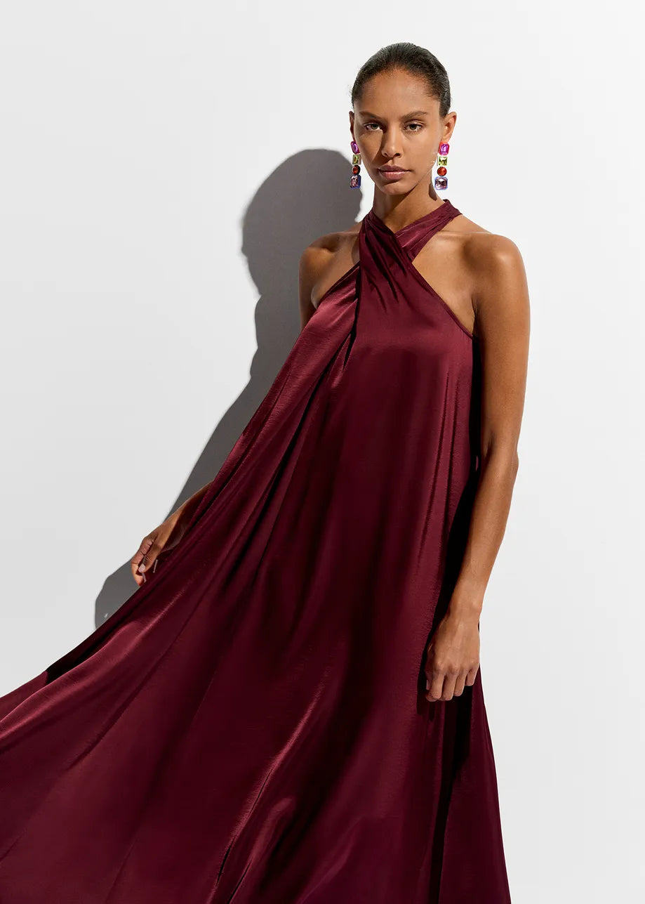 Essentiel Antwerp Finch Halter Neck Dress-Dessert Wine Truly Boutique Gisborne Essentiel Antwerp Finch Halter Neck Dress-Dessert Wine Truly Boutique Gisborne