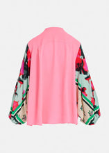 Load image into Gallery viewer, Finks- Neon pink shirt with printed sleeves-Chili Pepper