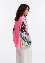 Load image into Gallery viewer, Finks- Neon pink shirt with printed sleeves-Chili Pepper