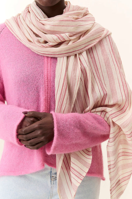 Emee Mix Scarf-Red