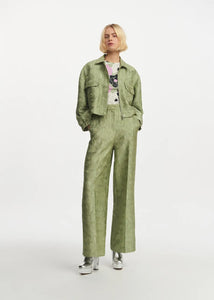 Fubious Cropped Jacket-Light Green