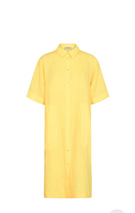 Mal Linen Shirt Dress-Celandine