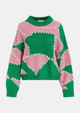 Load image into Gallery viewer, Gastrono Embroidered Knit Pullover-Green/Light Pink