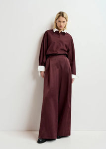 Gazpacho Wide Leg Pants-Maroon