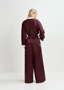 Gazpacho Wide Leg Pants-Maroon