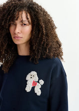 Load image into Gallery viewer, Goggy Embroidered Sweatshirt-Navy Blue