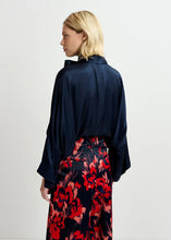 Load image into Gallery viewer, Gol Oversized Top-Navy Blue