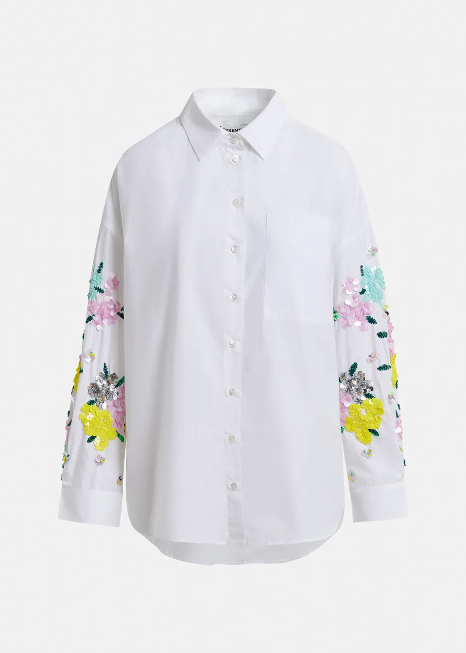 Gristle Oversized Shirt-White