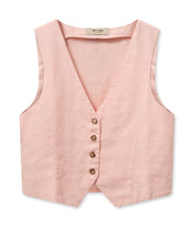 Load image into Gallery viewer, Melka Tili Linen Vest-Impatiens Pink