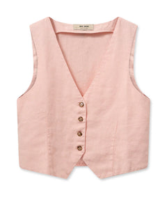 Melka Tili Linen Vest-Impatiens Pink