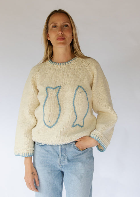 Pisces Sweater-Snow