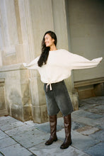 Load image into Gallery viewer, Sweat Drawstring Top-Oyster