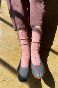 Cashmere Classic Socks-Rose Petal