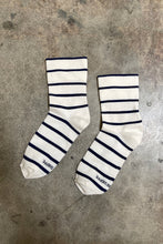 Load image into Gallery viewer, Wally Socks-Breton Stripe (Navy)