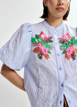 Load image into Gallery viewer, Jaiden Embellished Shirt-Light Blue/Multi Colour