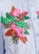 Load image into Gallery viewer, Jaiden Embellished Shirt-Light Blue/Multi Colour