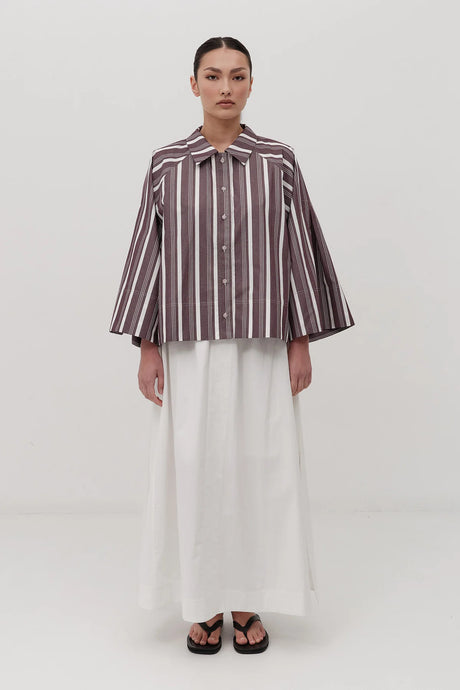 Finn Shirt-Plum Stripe