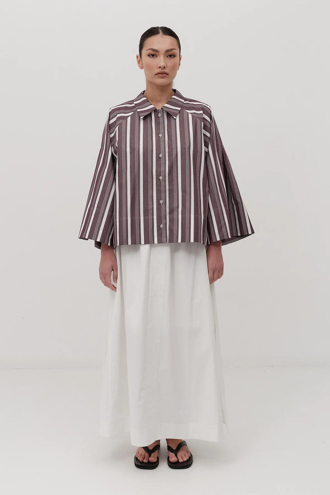 Finn Shirt-Plum Stripe