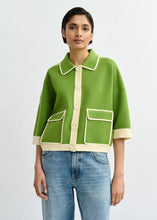 Load image into Gallery viewer, Juggly Cardigan-Spirulina Green / Off White