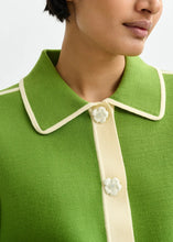 Load image into Gallery viewer, Juggly Cardigan-Spirulina Green / Off White