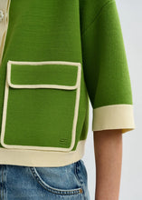 Load image into Gallery viewer, Juggly Cardigan-Spirulina Green / Off White