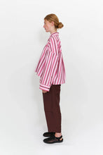 Load image into Gallery viewer, Cropped Viv Shirt-Berry Stripe