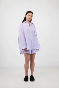 Oversized Viv Shirt-Lavender