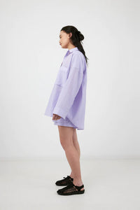 Oversized Viv Shirt-Lavender