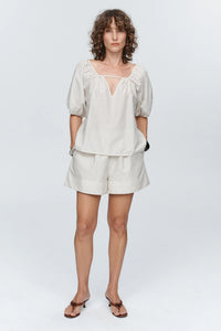 Kendra Top-Grey Stripe
