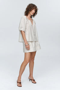 Kendra Top-Grey Stripe
