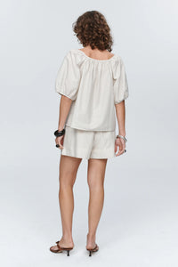 Kendra Top-Grey Stripe