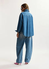 Load image into Gallery viewer, Konnection Rhinestone Shirt-Aqua Marine