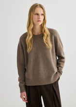 Load image into Gallery viewer, Cashmere Oversized Crewneck-Cocoa Marle
