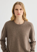 Load image into Gallery viewer, Cashmere Oversized Crewneck-Cocoa Marle