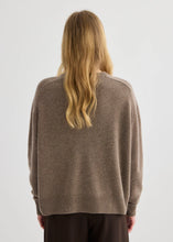 Load image into Gallery viewer, Cashmere Oversized Crewneck-Cocoa Marle