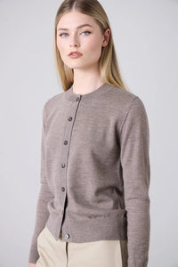 Sylvia Merino Cardigan-Pepper
