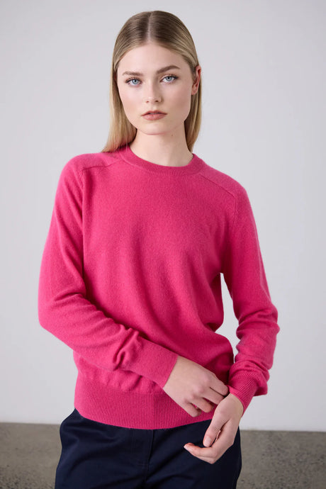 Sam Cashmere Crew-Elsa Pink