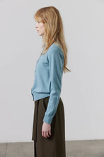 Load image into Gallery viewer, Sylvia Merino Cardigan-Pale Cerulean