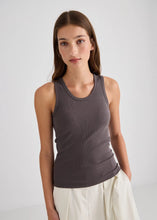 Load image into Gallery viewer, Juna Ribbed Tank-Driftwood