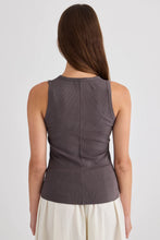 Load image into Gallery viewer, Juna Ribbed Tank-Driftwood