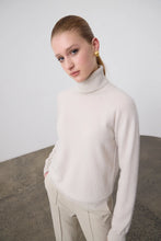 Load image into Gallery viewer, Ashwell Rollneck-Putty 100% Cashmere