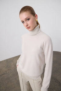 Ashwell Rollneck-Putty 100% Cashmere