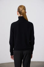 Load image into Gallery viewer, Ashwell Rollneck-Black 100% Cashmere