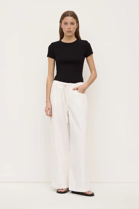 Linley Rib Tee-Black