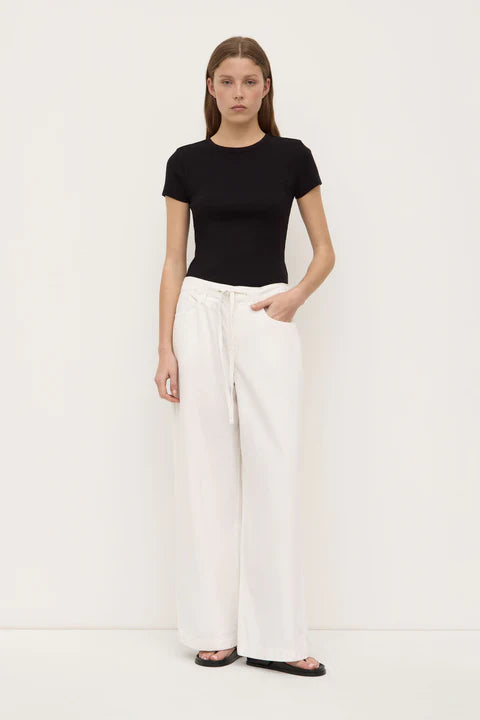 Linley Rib Tee-Black