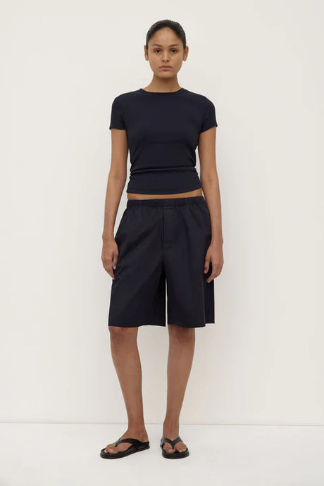 Linley Rib Tee-True Navy